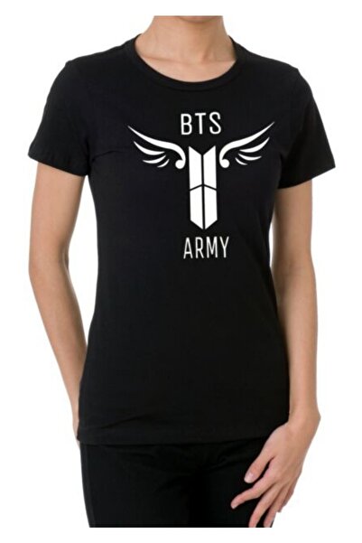 RYO FASHİON Tricou pentru copii cu mânecă scurtă, negru, unisex, imprimat BTS...