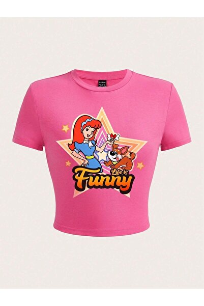 Jose Clothing ΓΥΝΑΙΚΕΙΑ ΡΟΖ ΕΚΠΤΩΜΕΝΗ ΚΟΝΤΟΜΑΝΙΚΗ ΜΠΛΟΥΖΑ CROP TOP