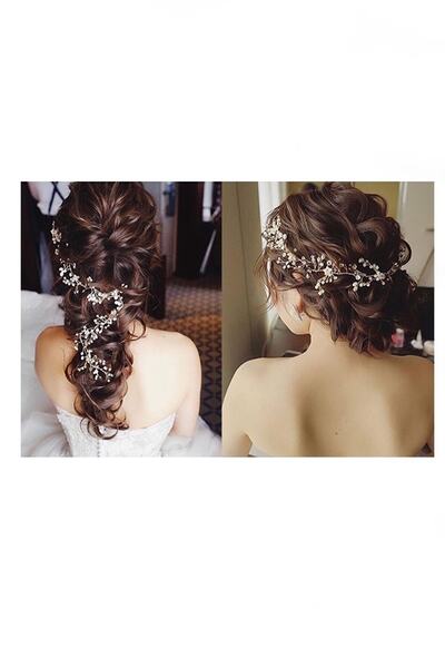 BBA TULLE STORE Coroană de mireasă cu perle, accesoriu de păr de mireasă, cor...