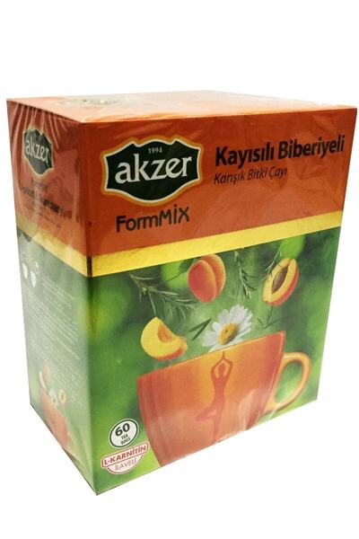 Gülübik Akzer Formmix Biberiyeli Kayısılı Karışık Bitki Süzen Poşet Çay 60x1.5gr