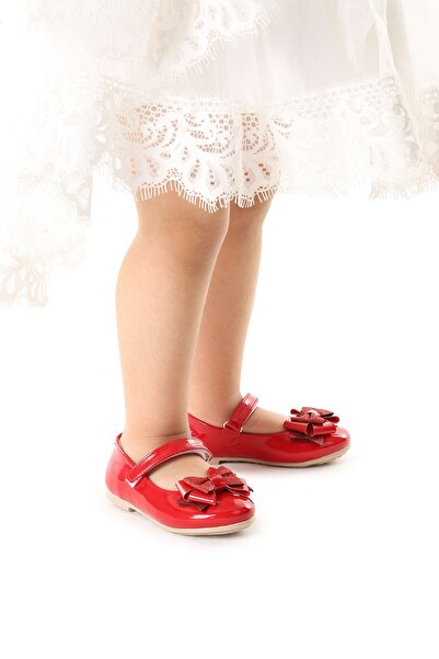 Kiko Kids Velcro Sand Glitter Bow Girls' Ballerina Shoes Aegean 202 Patent Le...