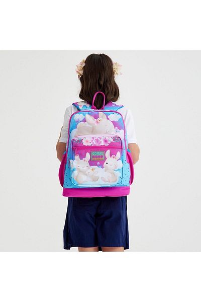 Coral High Set de geanți de școală pentru copii, albastru, roz, cu model, 2 piese SET0123736