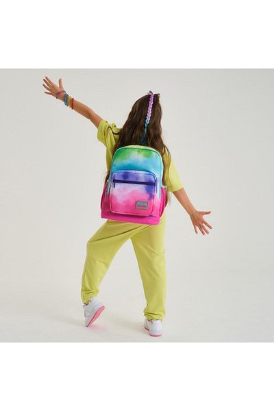 Coral High Set de geanți de școală din 2 bucăți cu model batik colorat pentru copii SET0223739