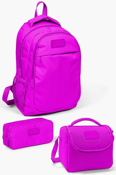 Coral High Set ghiozdan 3 piese pentru copii roz SET0114396