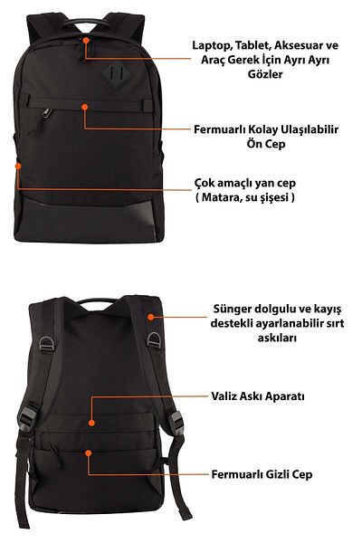 Beutel Backpack Daily Black Backpack