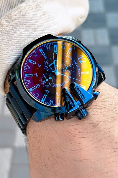 Ferrucci Fc.202301TN.04 Colorful Glass Men's Wristwatch 3 Atm Waterproof