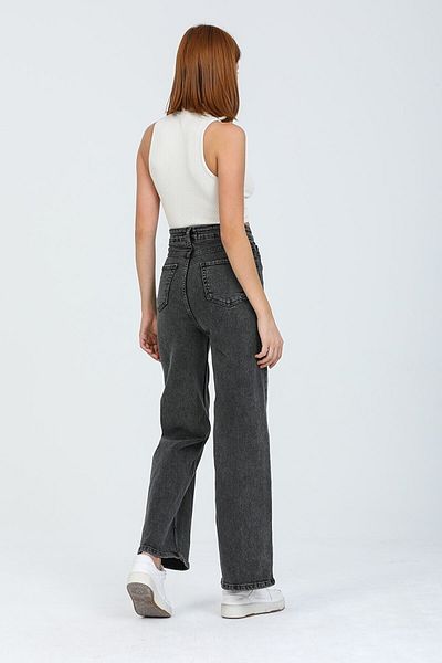 DRC trend Leo Paola Loose Jeans Smoked Snow Lycra Palazzo Loose Leg Jeans