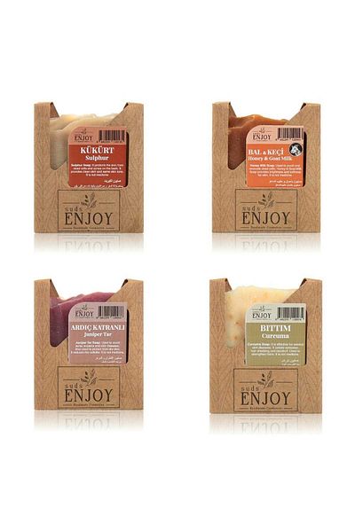SUDSENJOY صابون طبيعي بالكبريت والعسل وحليب الماعز وقطران العرعر وشعر اليد والجسم