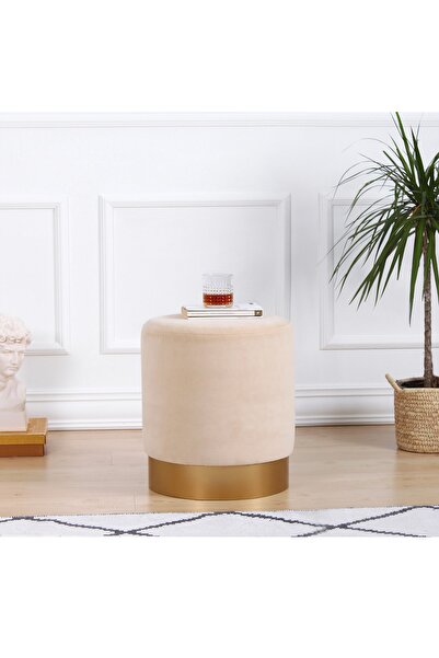 Lorencehome Krem Memfis Puf Krem Ty7882