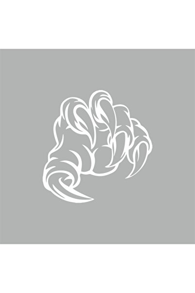 Reysa Tasarım ملصق سيارة مخلب أبيض 20x20 سم