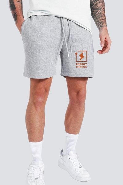 RABTEKS Regular Fit Gray Printed Shorts