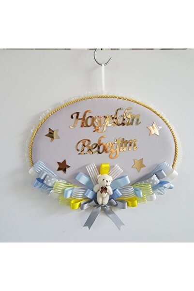 Baby Design Keten Ayıcıklı Bebek Kapı Süsü