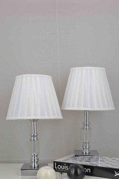 AbajurAksesuar Julina Single Cube Silver Double Lampshade