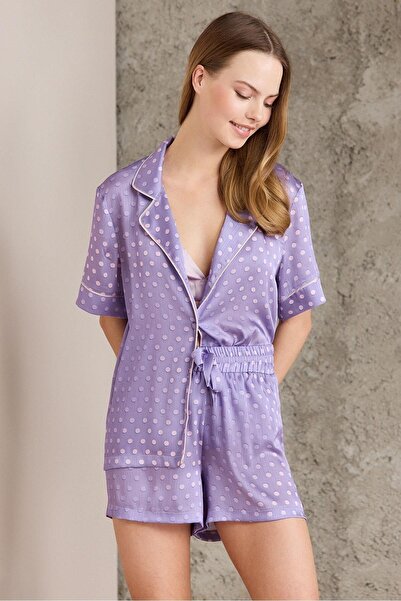 Pierre Cardin 3-Piece Pajama Set with Satin Printed Crop - 1225