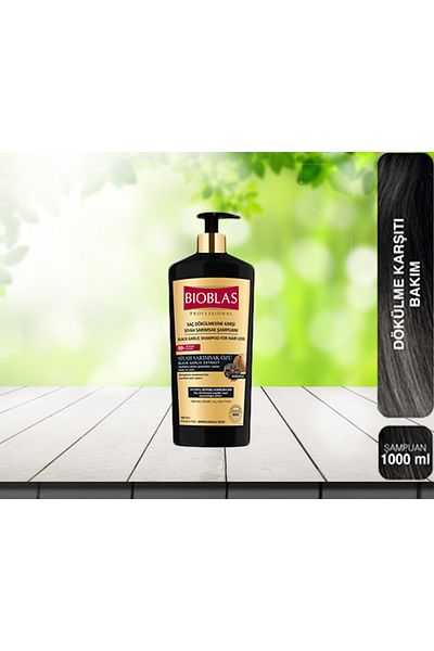Bioblas Black Garlic Shampoo - Anti-Hair Loss, 1000 ml, 1 Piece