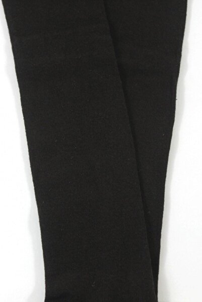 bayansepeti Cotton Black Knee Socks Garter Length Black Long Socks