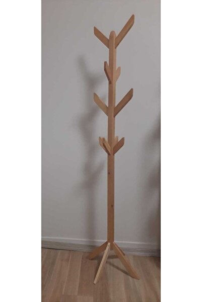 gözdehome Meşe Ahşap El Yapımı Askılık Portmanto A Ayak