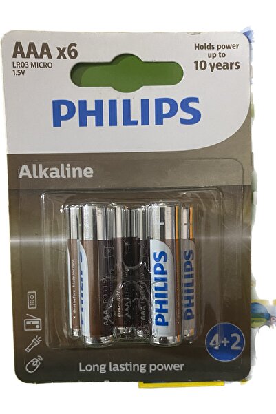 Philips Phılıps AAA alkaline ince pil