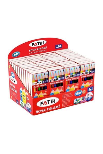 Fatih Kuruboya 6 Colors Half Size 33006 48 Pieces