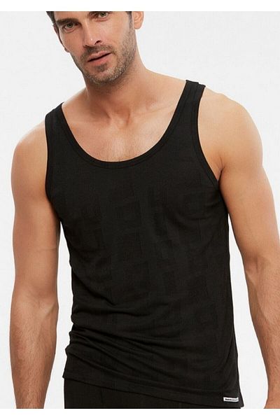 Kom Men's Black Anka Model Undershirt