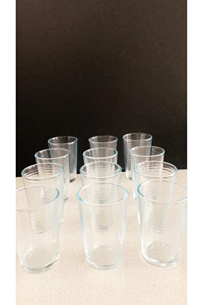 DİBA AVM طقم أكواب ماء ومشروبات غازية 12 قطعة 200 مل طقم أكواب ماء ومشروبات غ...