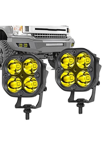 DEKOHOP Off Road Ve Arazi Aracı 3 Inç Amber Sarı Renk Çalışma Ve Sis Lambası ...