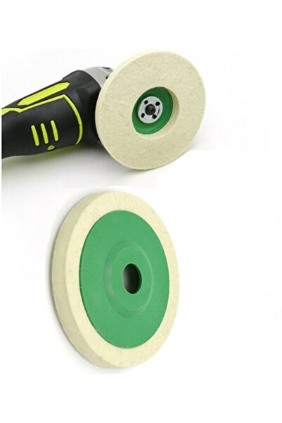 Depolife 115mm Koyun Yünü Keçe Disk Naturel Yün Keçe Polisaj Parlatma Avuç Ta...