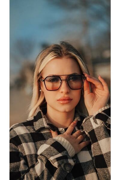 LOOKUP NEW للجنسين النساء الرجال Uv400 حماية ليوبارد لونين مربع مستطيل الموسم...