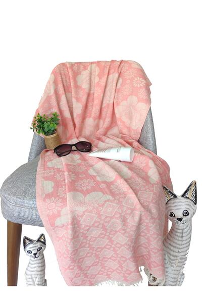 Peştanoz 100% βαμβακερό Peshtemal, μοτίβο τριαντάφυλλου, ύφανση ζακάρ 2 στρώσ...