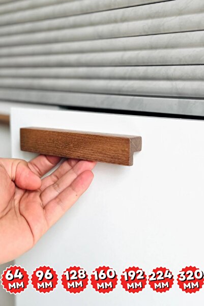 ARTI WOODS Dolap Kulpu, 128 Mm, (12,8 CM), Mutfak Dolap Kulplari, Ahşap Kulp, Cekmece Kulpu, Kulp,