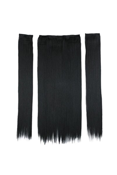 Suzan Peruk Fibră sintetică dreaptă tip semilună + 2 agrafe laterale negre