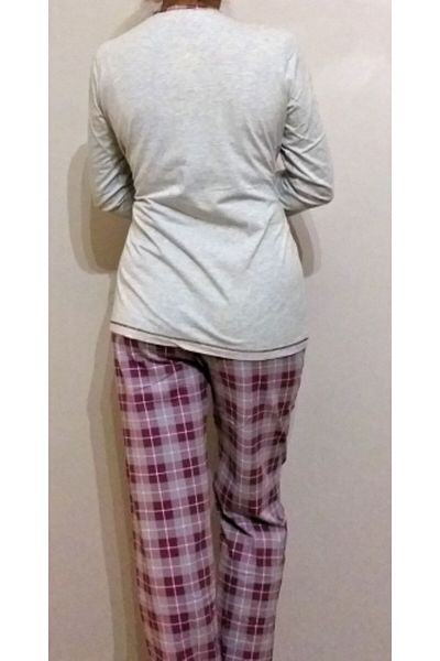 Marilyn Pijama Σετ πιτζάμες με μακριά μανίκια ΓΚΡΙ