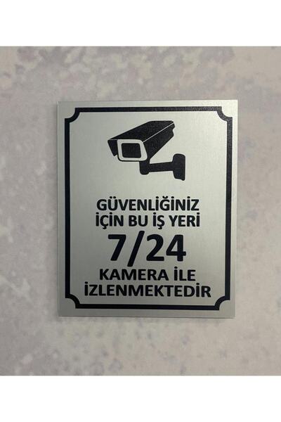 Dekokonsept Güvenlik Kamerası Uyarı Levhası (10*12 cm Mini Boy)