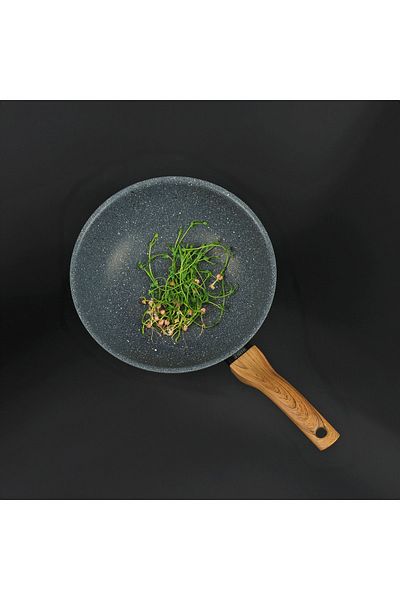 Leydi Marble Natura Granite Wok Pan 26 Cm