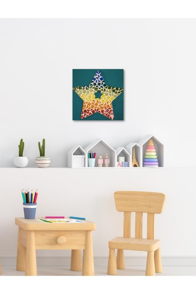 Zen Mozaik Children's Mosaic Set-Attention and Hand Skill Developer Artistic Educational Toy (Star)