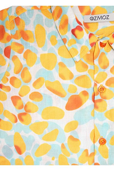 Ozmoz By Mukadder Özden Unisex Color Blocked Summer Shirt