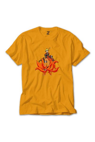 Z zepplin Κίτρινο μπλουζάκι Naruto Kyubie