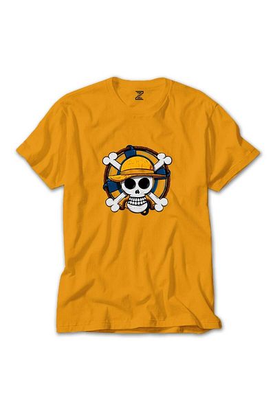 Z zepplin One Piece Skull Yellow T-shirt