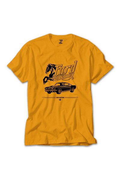 Z zepplin Κίτρινο μπλουζάκι Mustang Ford