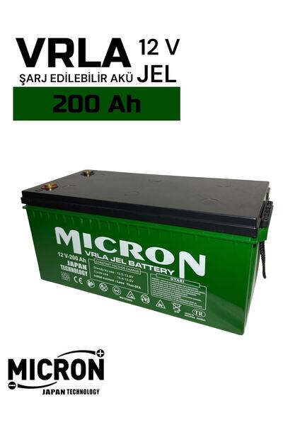 Micron 12V 200 Ah Japon Teknoloji VRLA Jel Akü Akü (Batarya, pil)