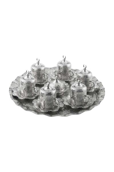 Sena Lalezar 6 Kişilik Türk Kahvesi Fincan Sunum Seti