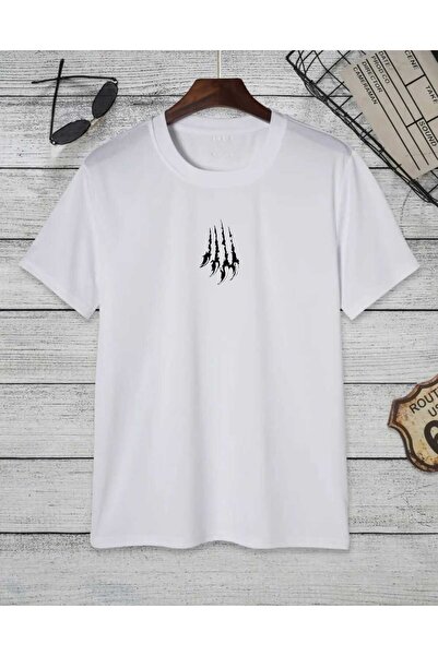 İmpavido ГОЛЯМА БЯЛА ТЕНИСКА С ПРИНТ „ТИГРОВ НОКЪТ“