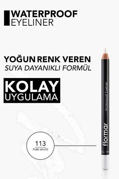 FLORADA Flormar Waterproof Matte Eye Liner (WHITE) - Waterproof Eyeliner - 113 Pure White