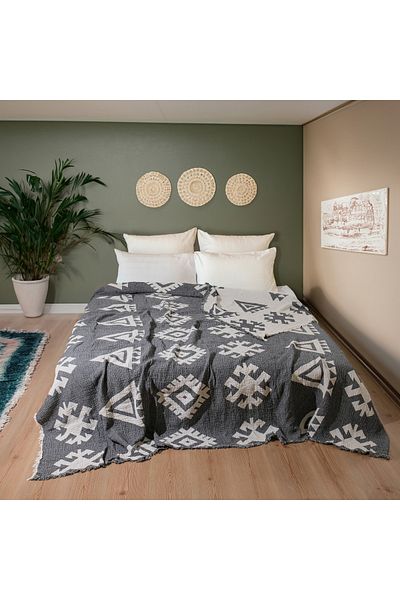 NAURA Concept 4 Layers Muslin 100% Cotton Double Pike - Bedspread