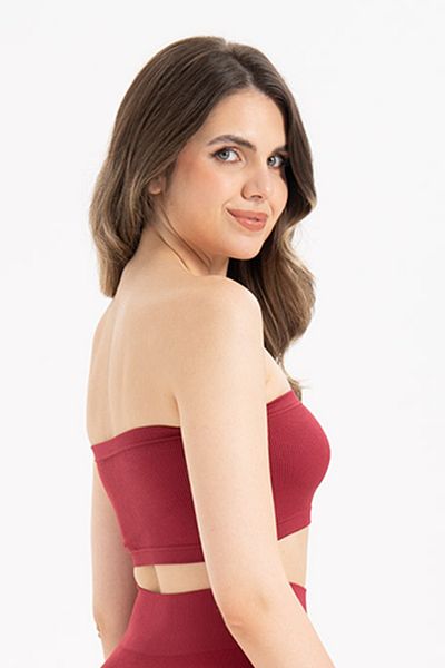 Formeasy Women's Seamless Ribbed Strapless Bustier 9008