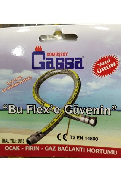 Genel Markalar Doğalgaz Flex Bağlantı Hortumu Gaz Flexi Soba Fırın Ocak 100 Cm