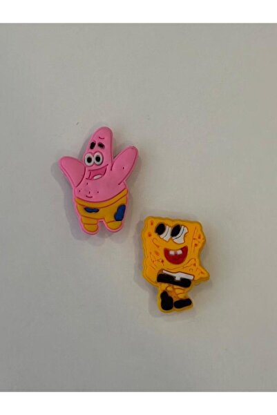 Crocs Terlik Süsü Jibbitz SÜNGERBOB ve PATRİCK 2 ADET