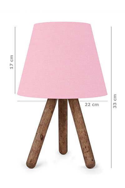 Art&Gift Pasta Sarkıt Avize Ve Tripod Ahşap Ayaklı Abajur Ikili Takım Pembe
