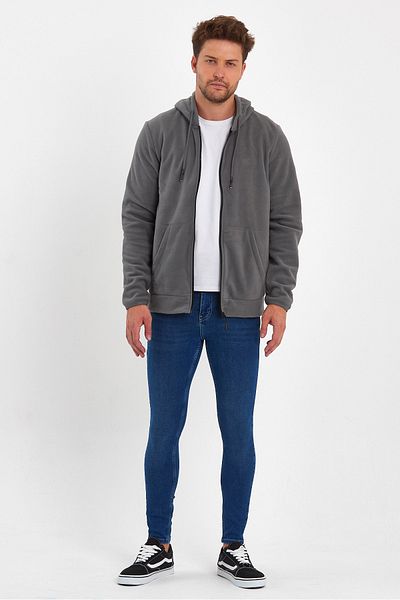 Rodi Ζακέτα με φερμουάρ Micro Fleece Stand γιακά Rd24ke 056031   Γκρί