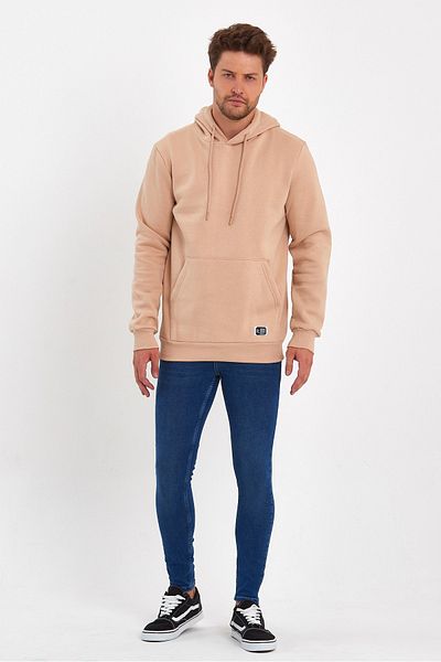 Rodi 3 Thread Ribbed Pocket Hooded Sweatshirt RD24KE055490